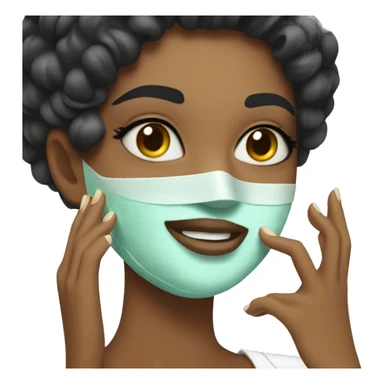 beautician doing a skin cleanse sticker