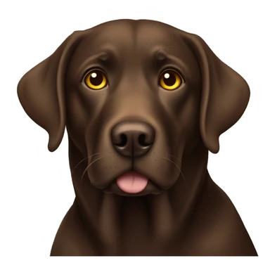 Brown Labrador with yellow eyes sticker