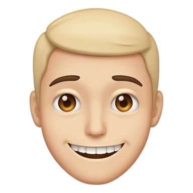 person with a forced fake smile, insincere smile sticker