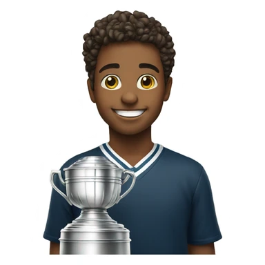 smiling boy by the ocean with Stanley cup  sticker