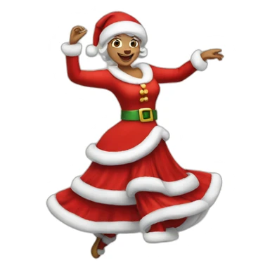 mrs santa claus dancing sticker