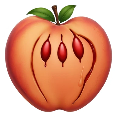 handprint on peach sticker