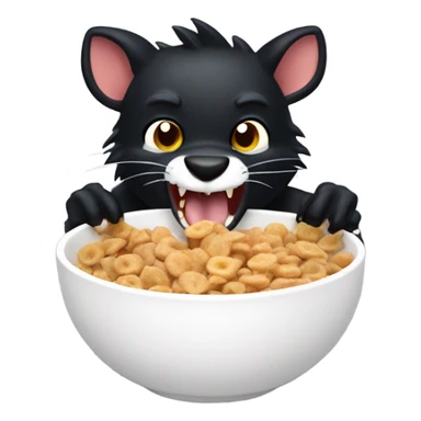 tasmanian devil eating cereal sticker