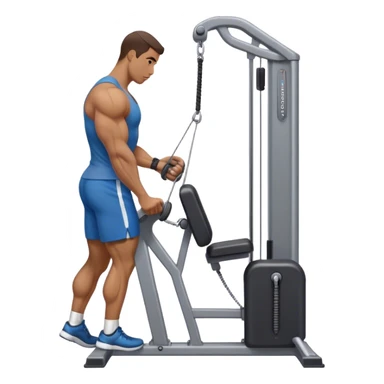side-view man cable-machine tricep-pushdown sticker