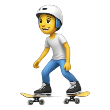 Inline-skater-white-old sticker
