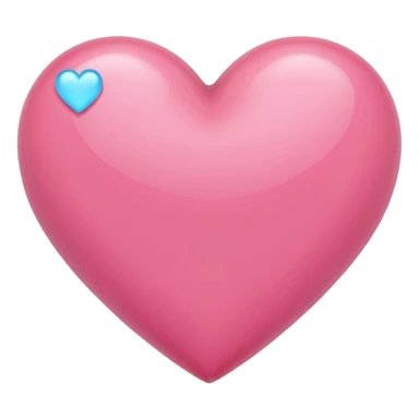un corazón rosa con uno celeste  sticker