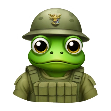 frog in army gear sticker