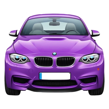 Un BMW de color morado sticker