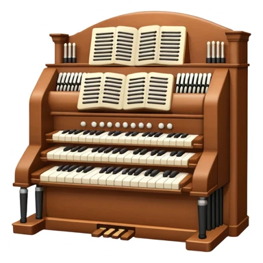 A Pipe Organ with 3 manuals, pedal, sticker