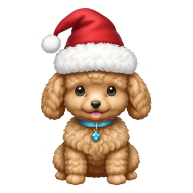 create a toy pudle with new years hat sticker