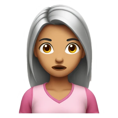 Girl annoyed sticker