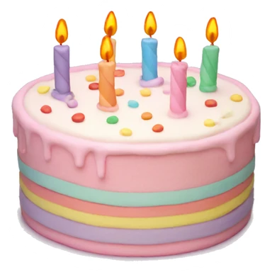 pastel birthday cake sticker