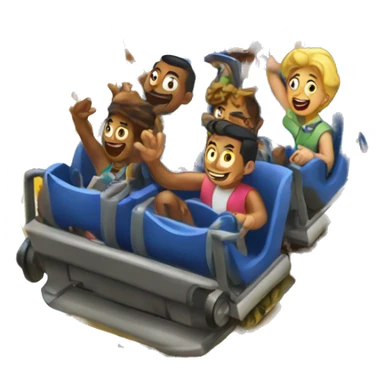 riding roller coaster sticker