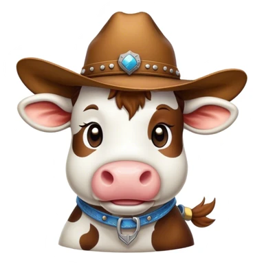 cow with cowboy hat sticker