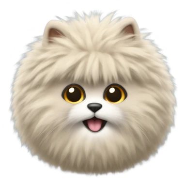 A hairball with ears ￼ sticker