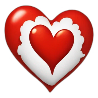 un coeur rouge qui explose sticker