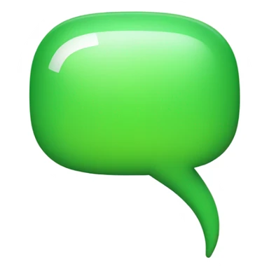 Green speech bubble like iPhone text messages  sticker