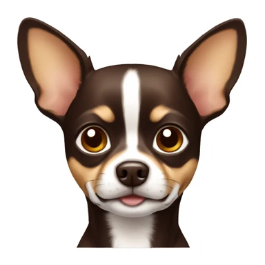 Chihuahua dark brown dog sticker
