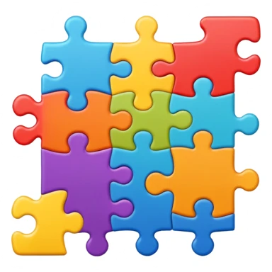 puzzle pieces fitting together on a screen sticker