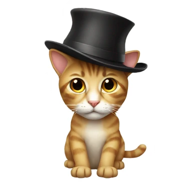A cat with a hatt sticker