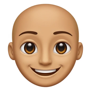 make a brown wall with 2 black eyes and a smile sticker