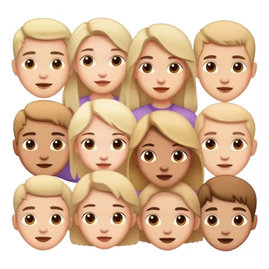 Cute faces sticker