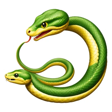 Snake eating his own tail sticker