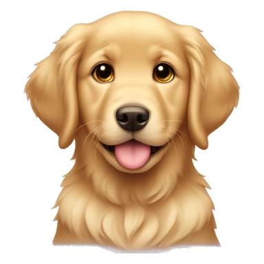 Golden retriever puppy with heart eyes sticker