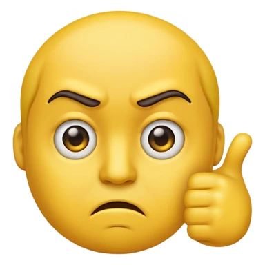 annoyed face thumbs down emoji  sticker