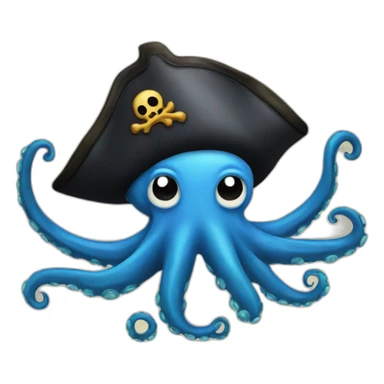 A pirate octopus sticker