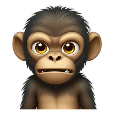 Cute angry monkey sticker