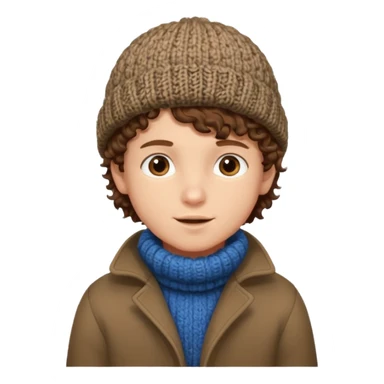 Boy with Brown Curly Hair – Brown curls, young face wearing winter clothes




 sticker