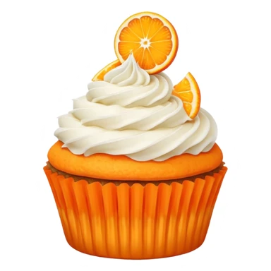 orange cupcake with slice of orange on top























 sticker