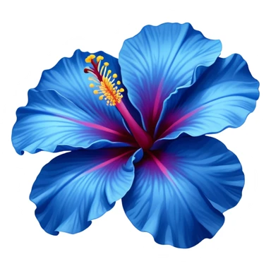 one blue hibiscus flower sticker