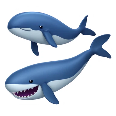 Blue whale purple, open mouth sticker