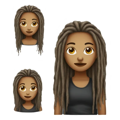 Dreadlocks girl sticker