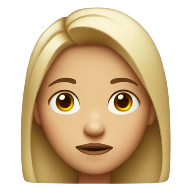 Girl frowning  sticker