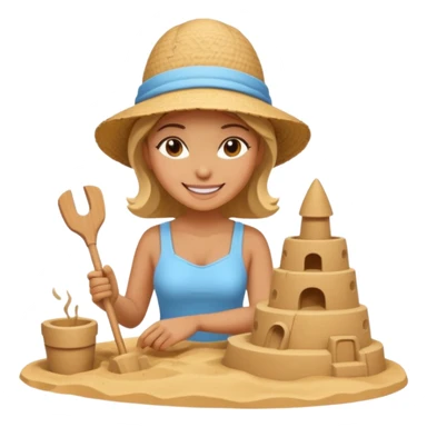 Sand Sculptor woman sticker