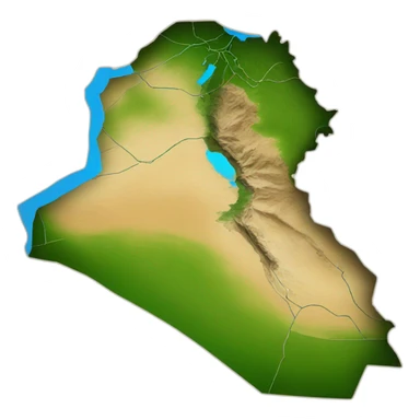 Iraq map sticker