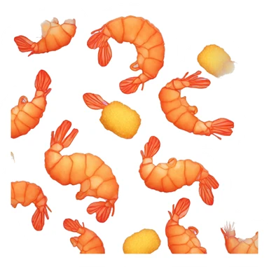 Fried shrimp  sticker