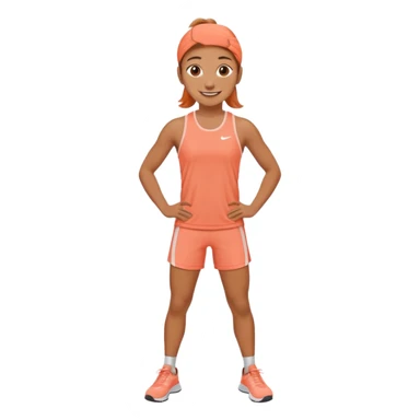 Exercícios cor roupa salmão  sticker