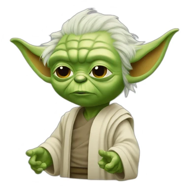 Yoda-faisant-du-tennis sticker