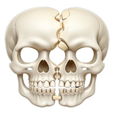 A skull split in half sticker