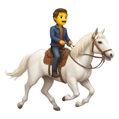 Dude riding a cat like a horse sticker