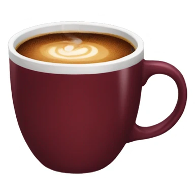  burgundy hot cup of coffee sticker