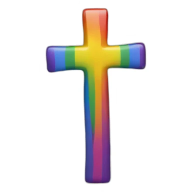 LGBT+ flag cross manji bouddhiste in the middle sticker