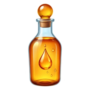 bottle of resin with a glowing drop sticker