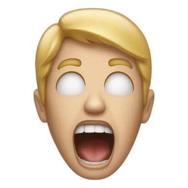 person screaming in terror sticker