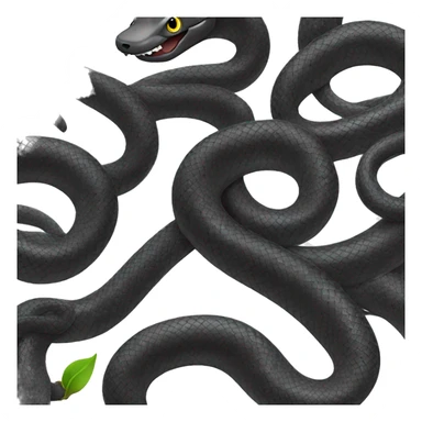 Cute Black snake sticker
