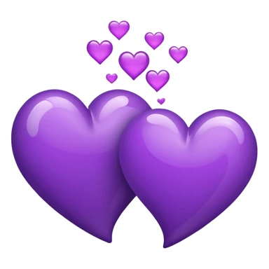 Two Purple Hearts swirling sticker